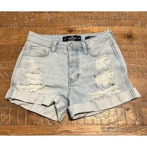 Hollister Women's High Rise Boyfriend Shorts Size 3 Stains on back Distressed